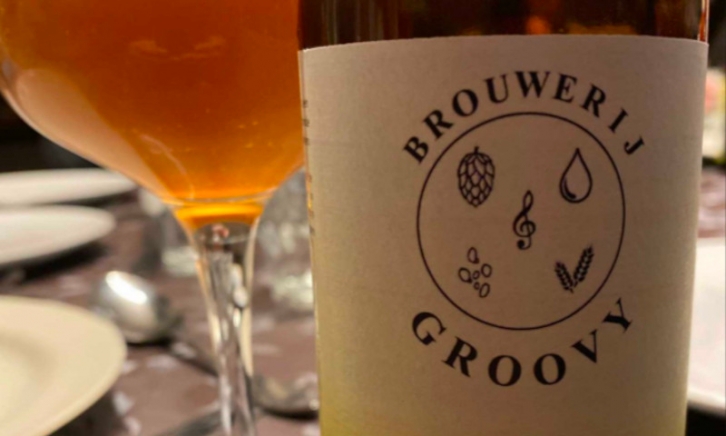 Brouwerij Groovy etiket en glas